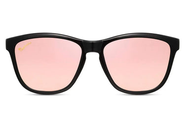 Heart-shaped sunglasses with pink lenses